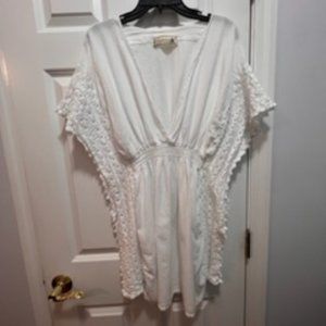 SEASPICE  large resort wear V-neck Resort Swim Cover Up